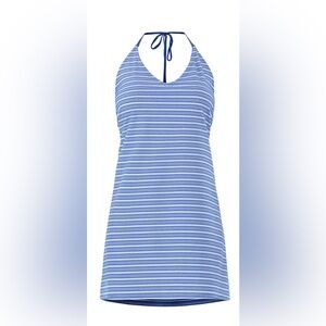 Striped Terry bathing suit cover OR Halter Dress NWT